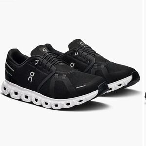 On Cloud 6 Mens Black Running Walking Shoes Sneakers Size 11